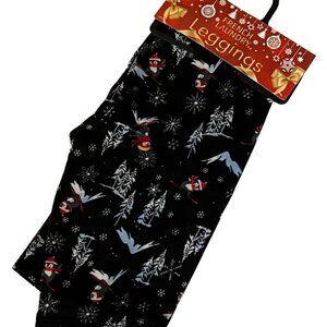 French Laundry Leggings Size US Small Ladies Christmas Winter Penguins Skiing